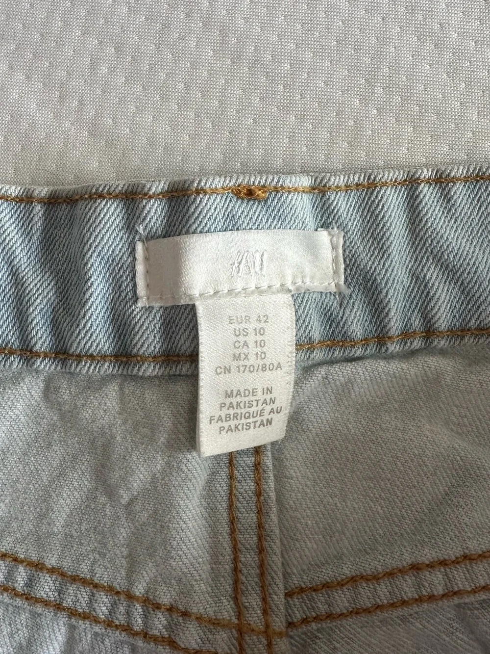 H&M Light Blue Denim High-Rise Cutoff Shorts